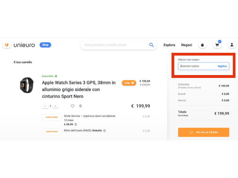 Unieuro codice sconto