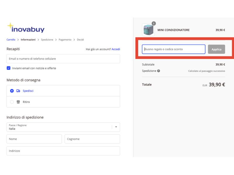 InovaBuy codice sconto