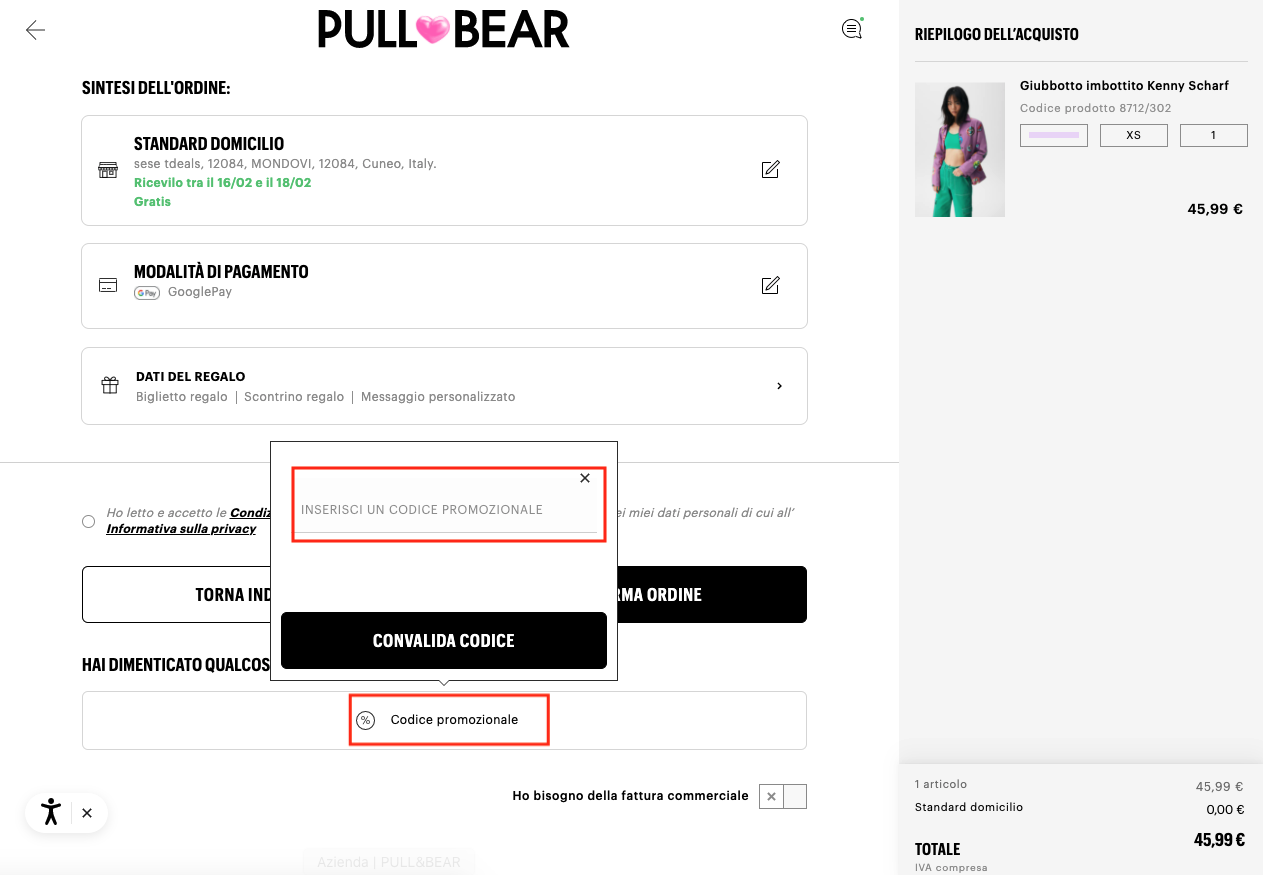 Pull and Bear codice sconto