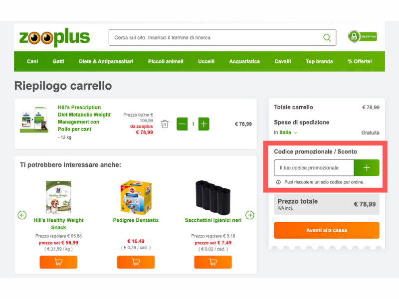 Zooplus codice sconto