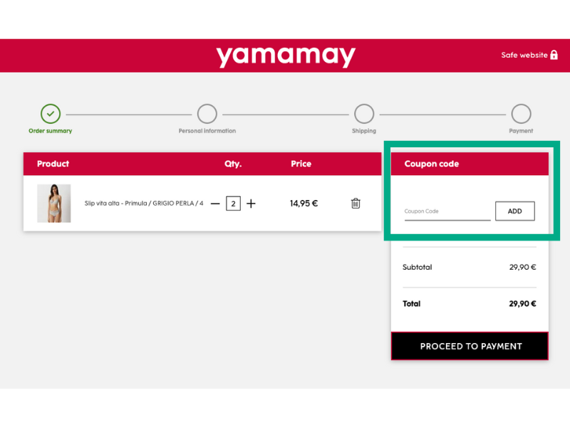 Yamamay codice sconto