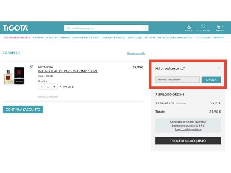 Tigotà codice sconto
