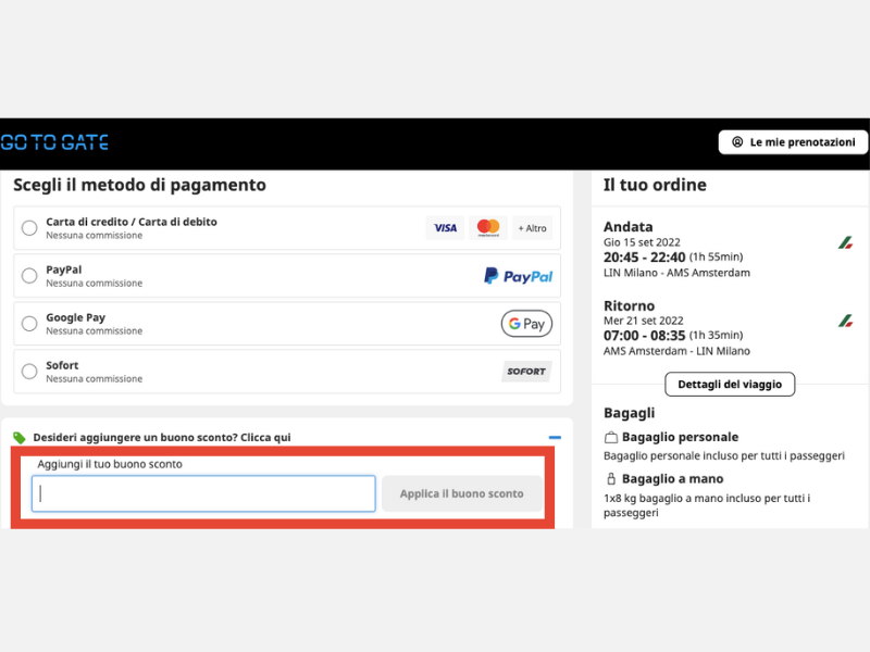 Gotogate codice sconto